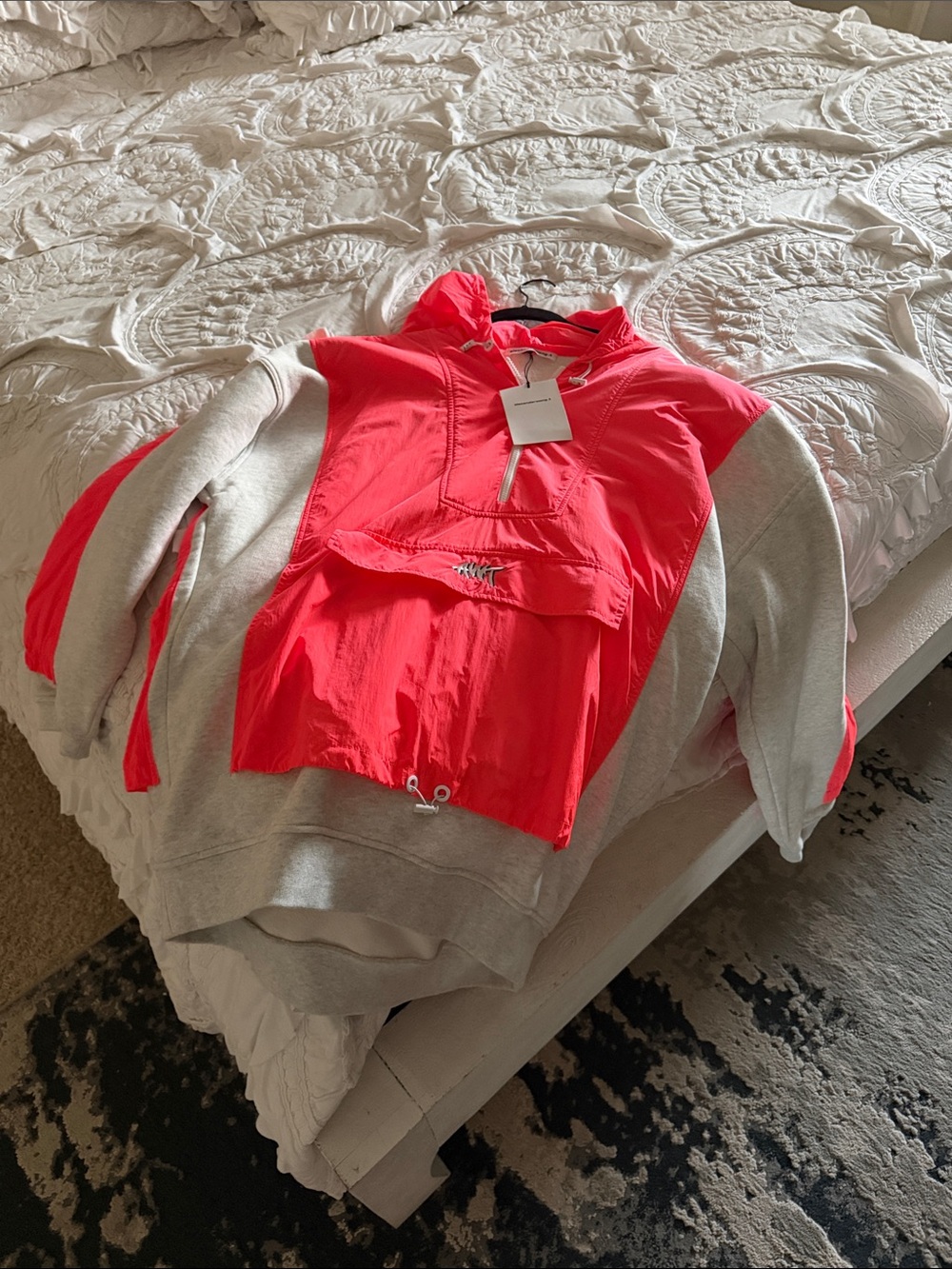 Alexanderwang.t washed nylon oversized jacket size m/l nwt